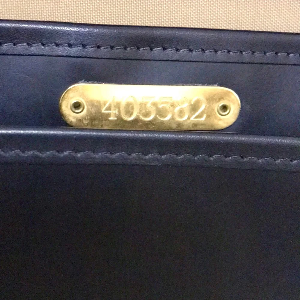 Vintage Hartmann Black Leather Unisex Briefcase
